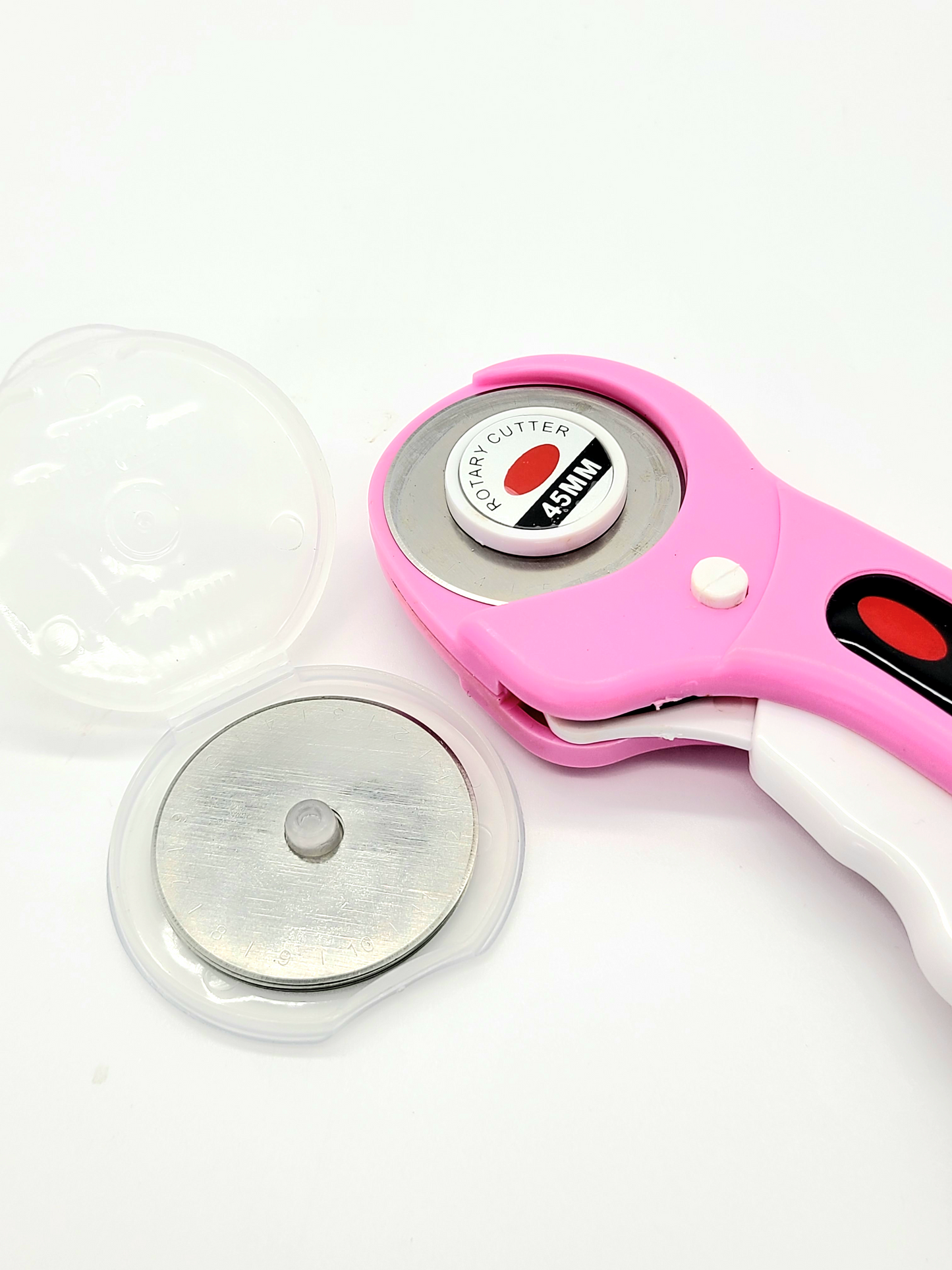 Rotary Cutter and Blade Refill kit Set, Pack of 5, 45mm width Blade included, Positive Blade Auto lock, for Cutting Cotton - Leather
