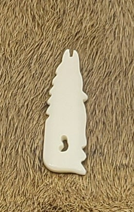 Wolf Pendant, Cow Bone, Hand Carved for Necklaces, Bracelets, Earrings, Chokers, Regalia, Decoration