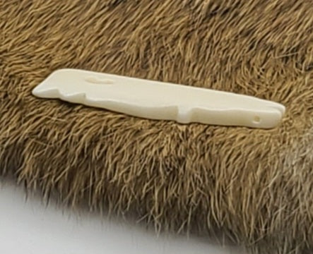 Wolf Pendant, Cow Bone, Hand Carved for Necklaces, Bracelets, Earrings, Chokers, Regalia, Decoration