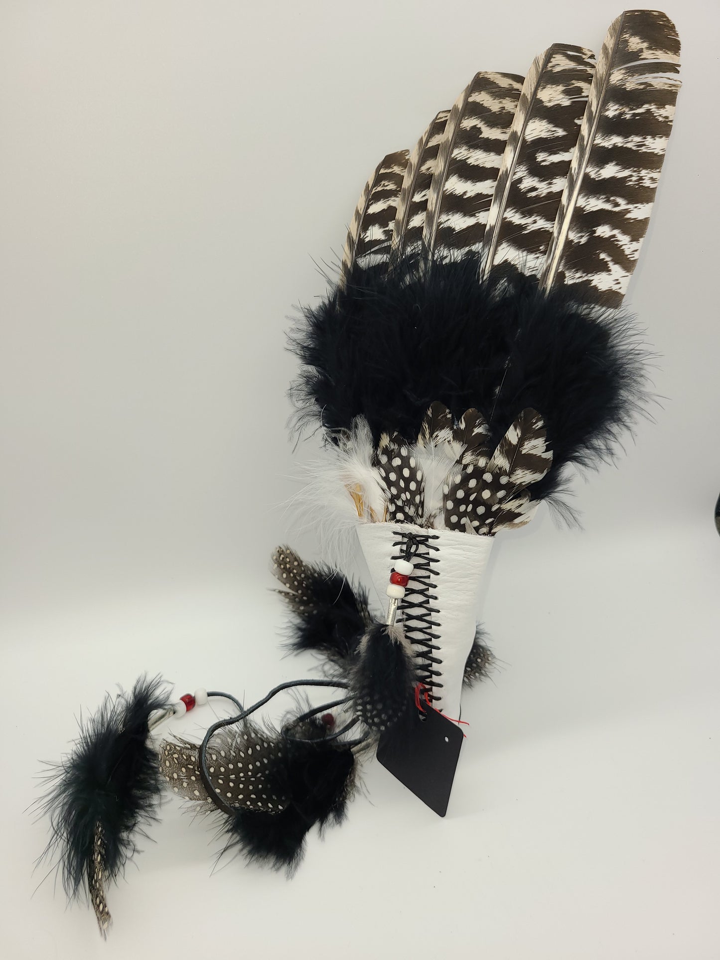 Smudging Wing, Prayer Wing, Wild Turkey, Leather, Goose, Sinew, Fan, Ceremony,