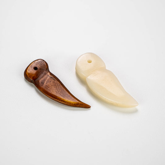 Bear nail pendants, Hand Carved from Cow Bone, for Necklaces, Earrings, Bracelets, Decorations, Pendants, Charms