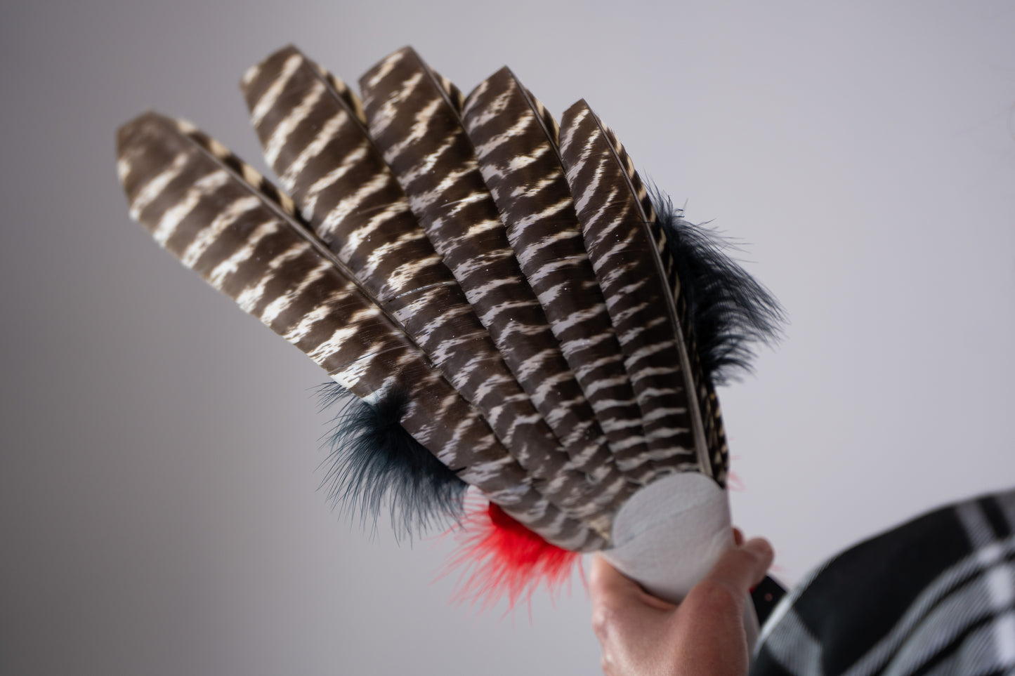 Smudging Wing, Prayer Wing, Wild Turkey, Leather, Goose, Sinew, Fan, Ceremony,
