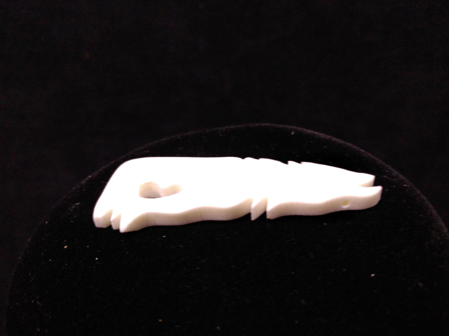 Wolf Pendant, Cow Bone, Hand Carved for Necklaces, Bracelets, Earrings, Chokers, Regalia, Decoration