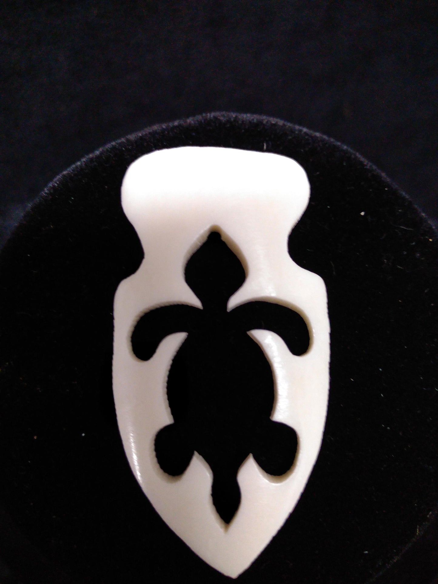 Turtle Pendant, Cow Bone, Hand Carved for Necklaces, Chokers, Broaches, Armbands, Regalia and Decorations