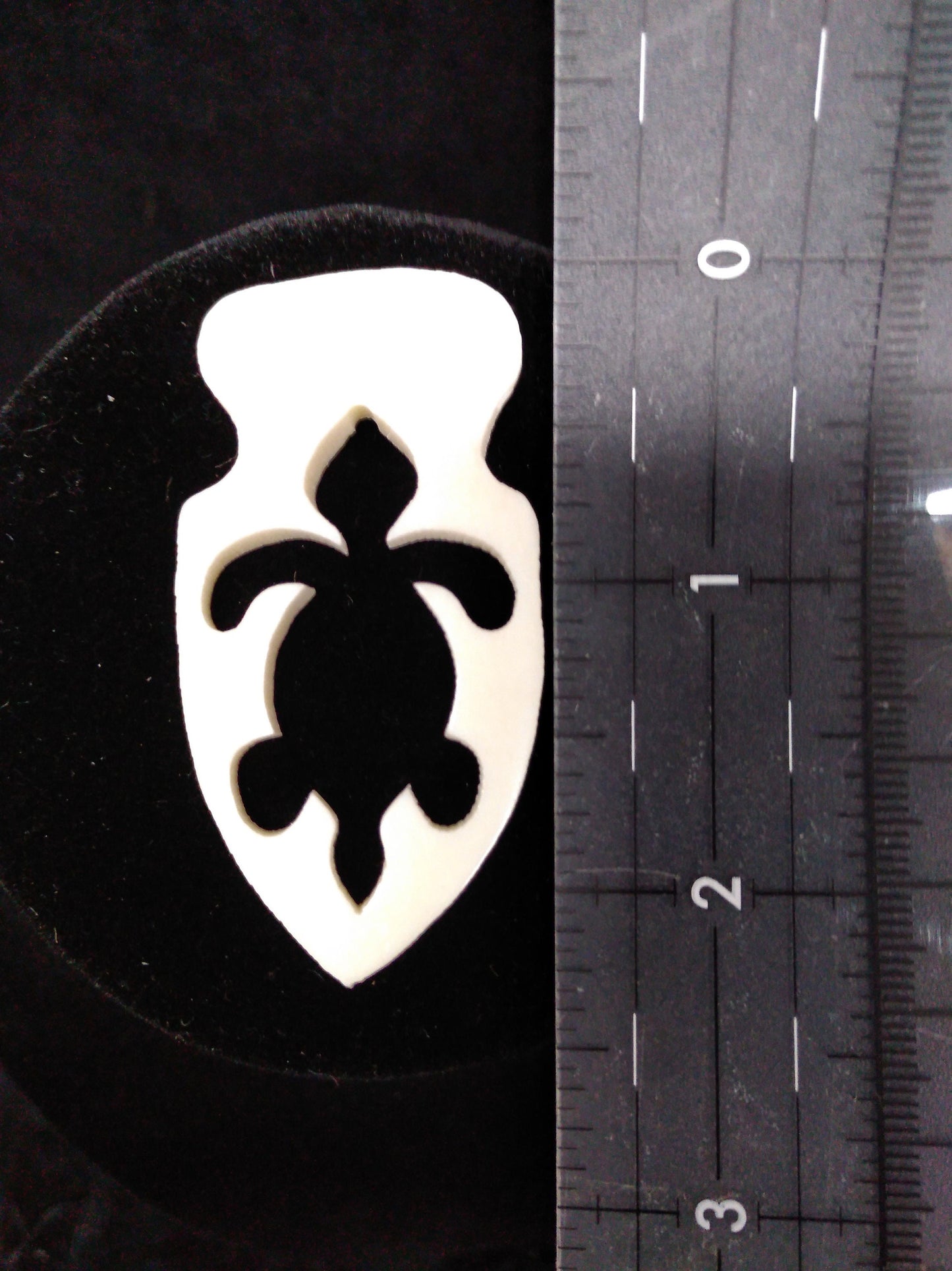 Turtle Pendant, Cow Bone, Hand Carved for Necklaces, Chokers, Broaches, Armbands, Regalia and Decorations
