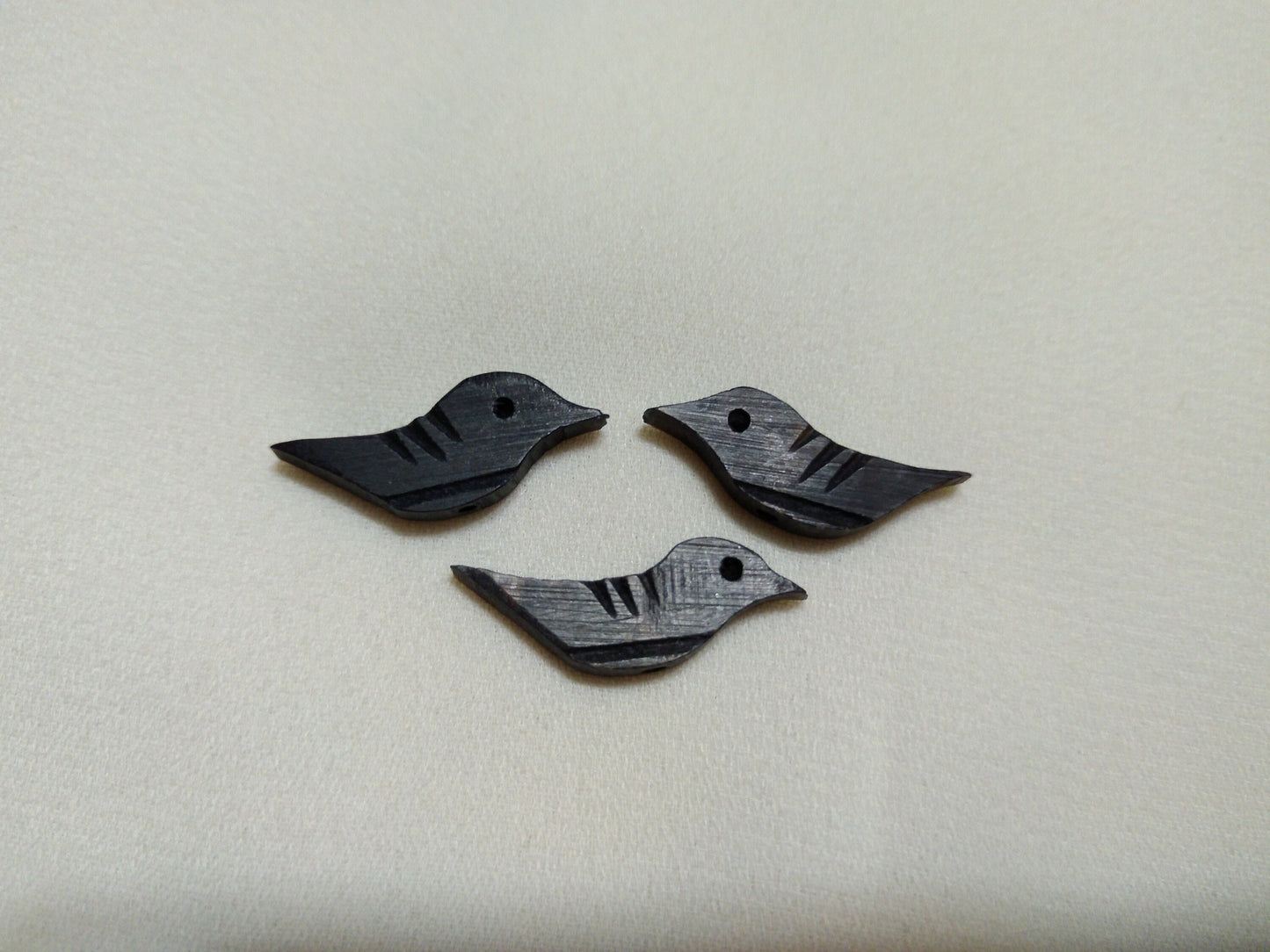 Hand carved Bird Fetish Beads, Cow Bone Black Buffalo Horn, Shell for necklaces, Earrings, Bracelets, Beading, Decorations