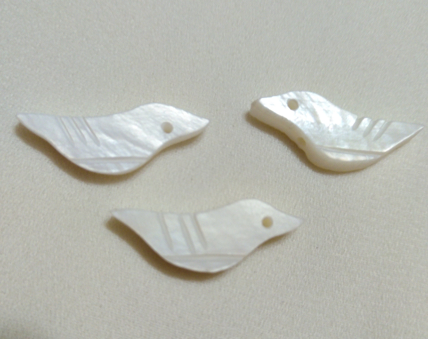 Hand carved Bird Fetish Beads, Cow Bone Black Buffalo Horn, Shell for necklaces, Earrings, Bracelets, Beading, Decorations