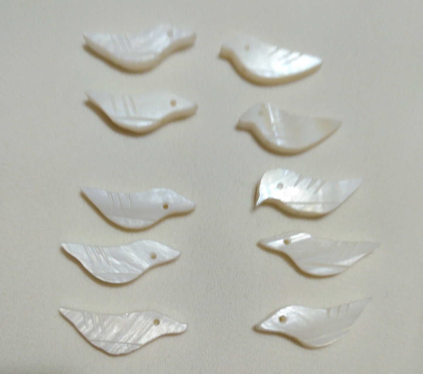 Hand carved Bird Fetish Beads, Cow Bone Black Buffalo Horn, Shell for necklaces, Earrings, Bracelets, Beading, Decorations
