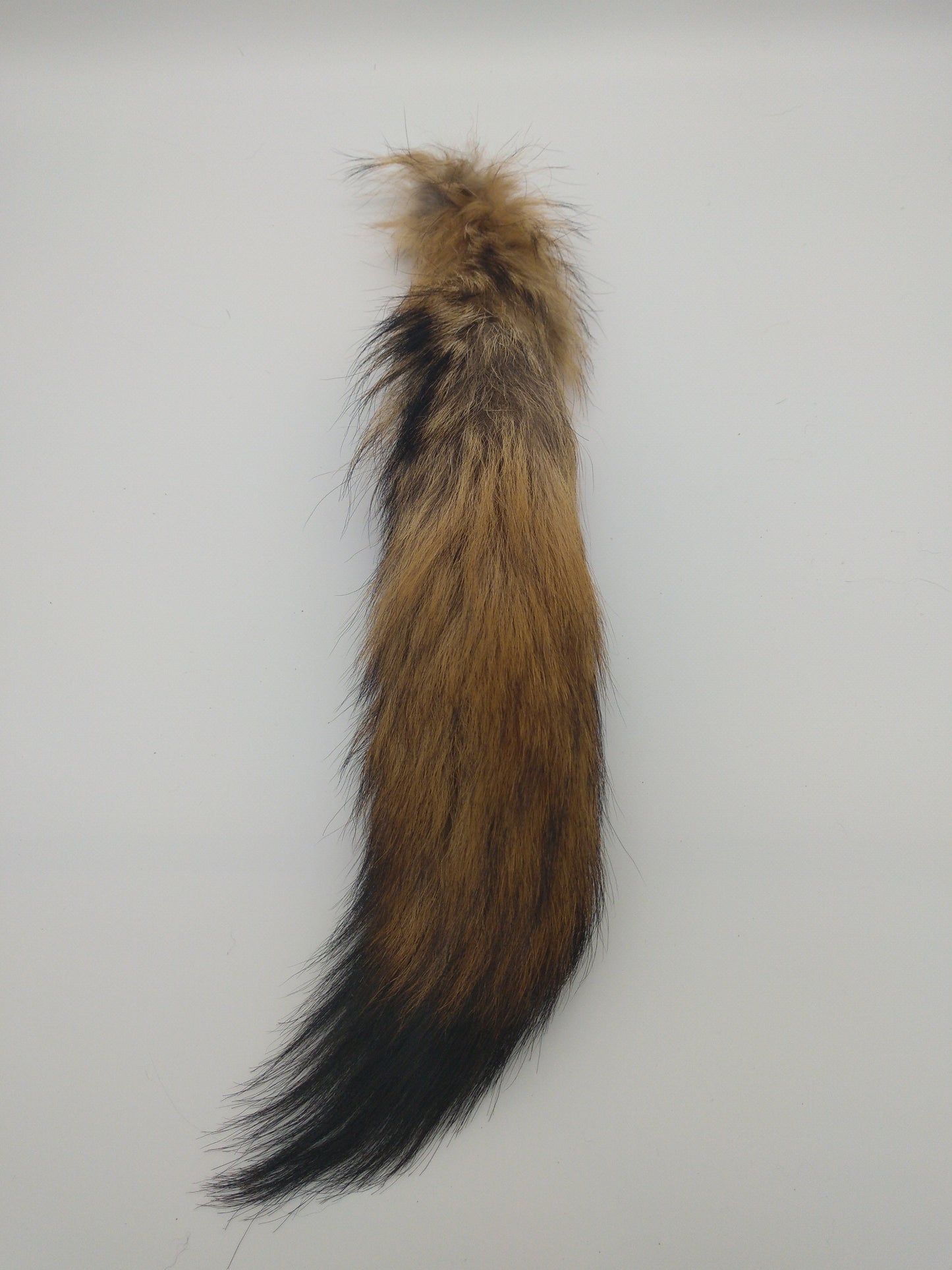 Brush Wolf Tail, Fox Pelt Tail, Keychain, 16 - 19" average length