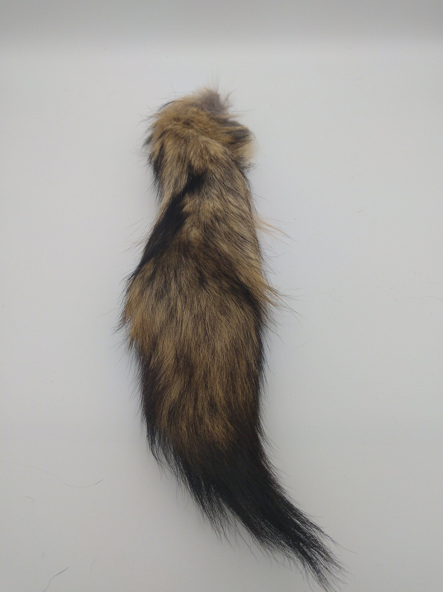 Brush Wolf Tail, Fox Pelt Tail, Keychain, 16 - 19" average length