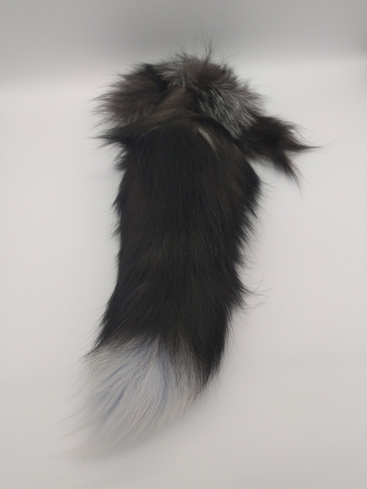 Premium Silver Fox Tail / or mounted for hanging, Decoration, Cabin, Keychain, Regalia, Costume, Animal