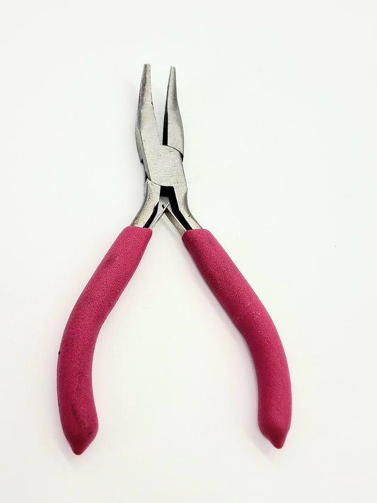 Curved Nose Pliers, Soft Grip, Beading and Jewelry Tool, 4-5"