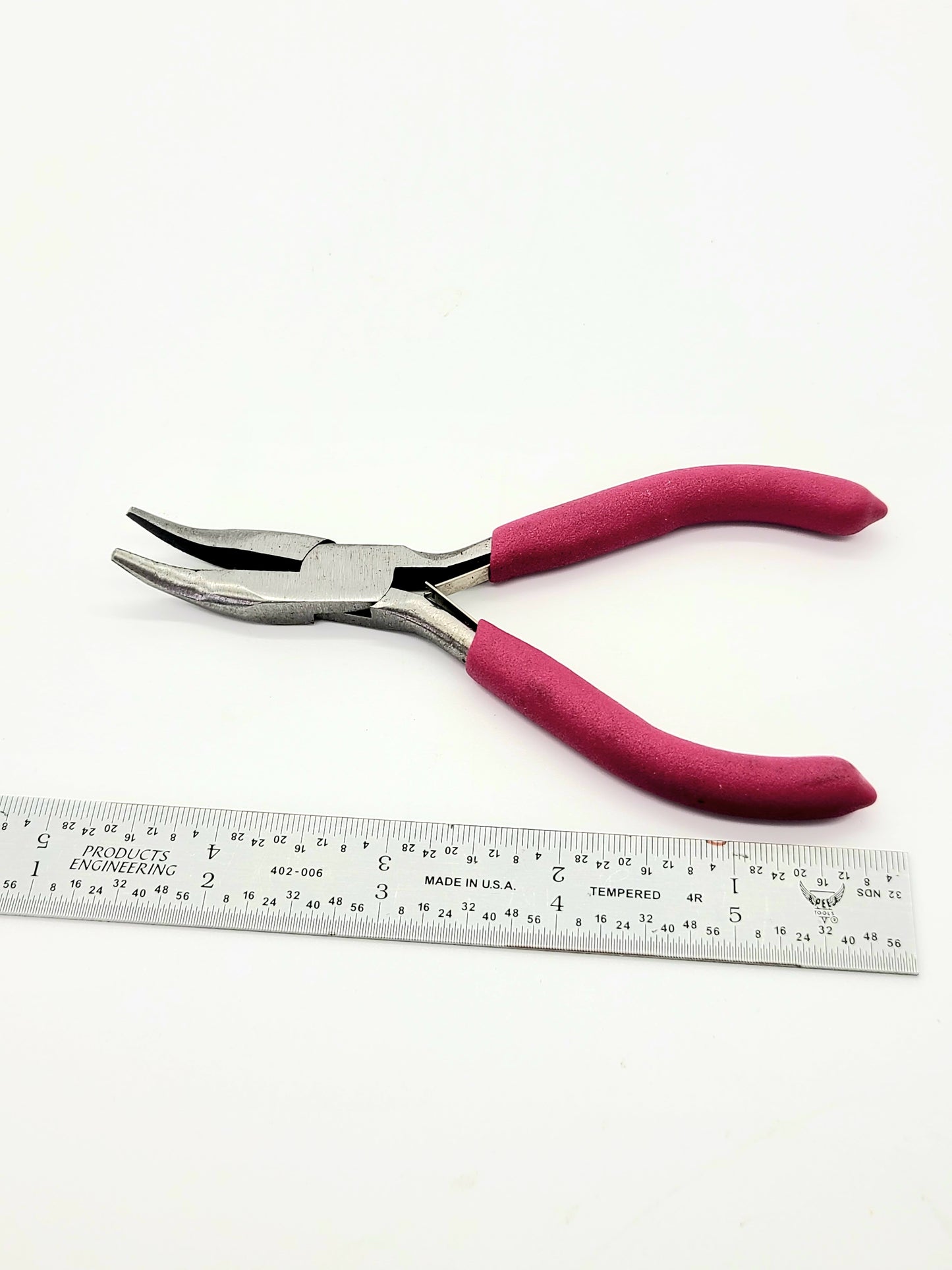 Curved Nose Pliers, Soft Grip, Beading and Jewelry Tool, 4-5"