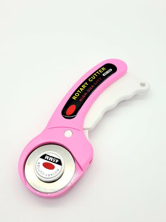 Rotary Cutter, 45mm width Blade included, Positive Blade Auto lock, for Cutting Cotton - Leather