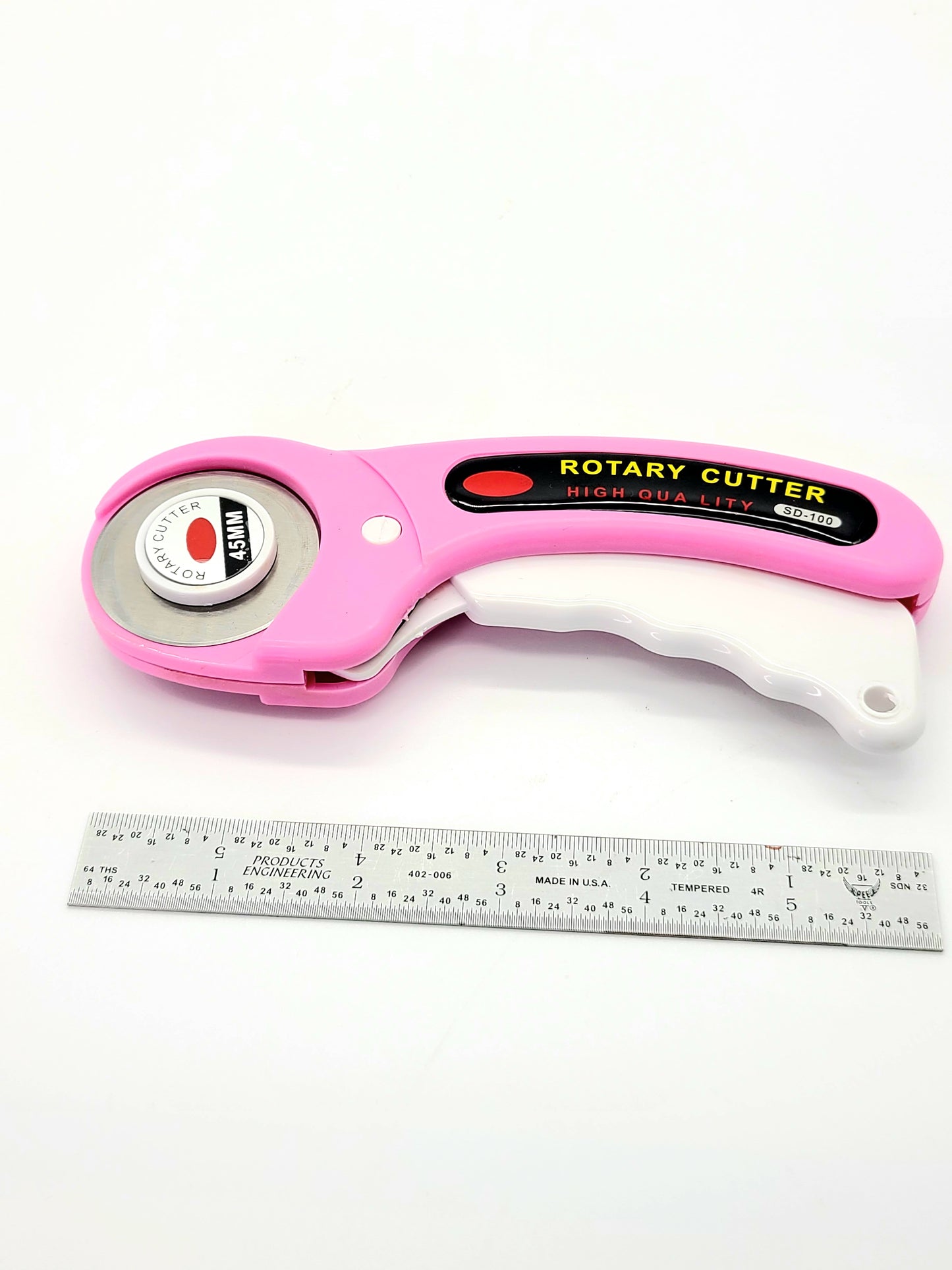 Rotary Cutter, 45mm width Blade included, Positive Blade Auto lock, for Cutting Cotton - Leather