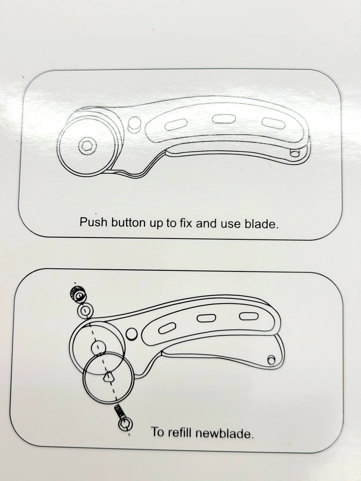 Rotary Cutter, 45mm width Blade included, Positive Blade Auto lock, for Cutting Cotton - Leather