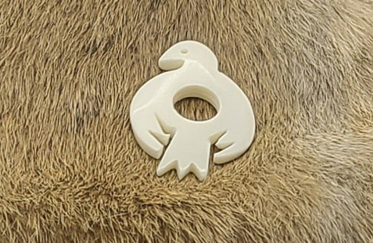 Eagle Pendant, Hand crafted from cow bone, 1 7/8" x 1 1/4", can be personalized