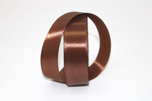 Dark Brown, 23,  Single face Ribbon available in 15, 20, 25, 40, and 50 mm for Ribbon Skirts, Shirts, Crafts, Weddings and gifts