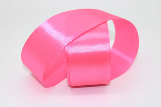 Florescent Pink, 26,  Single face Ribbon available in 15, 20, 25, 40, and 50 mm for Ribbon Skirts, Shirts, Crafts, Weddings and gifts