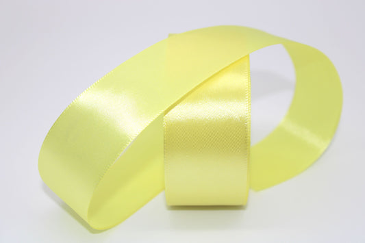 Light Yellow, 09 single face Ribbon available in 15, 20, 25, 40, and 50 mm for Ribbon Skirts, Shirts, Crafts, Weddings and gifts