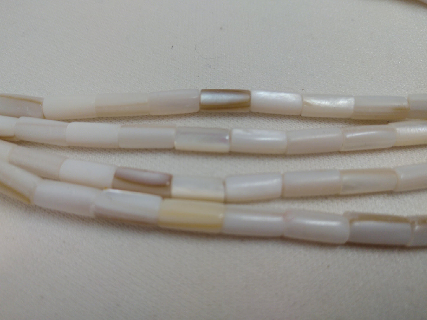 Genuine Clamshell Wampum (meaning straight white tubular bead) Beads