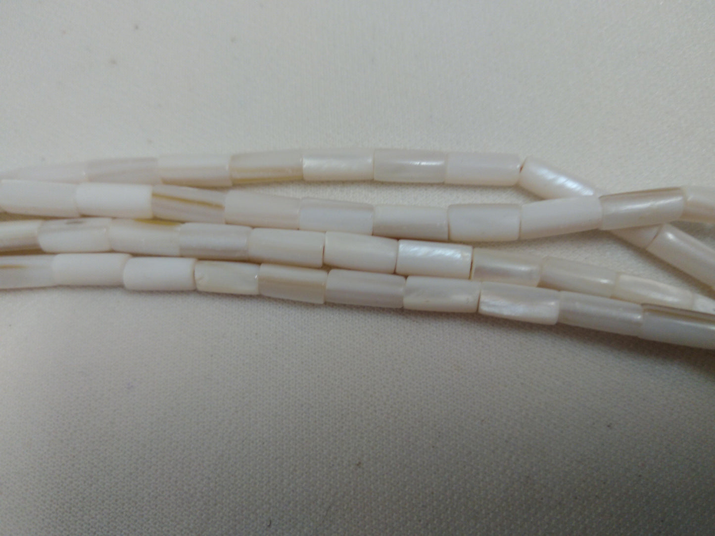 Genuine Clamshell Wampum (meaning straight white tubular bead) Beads