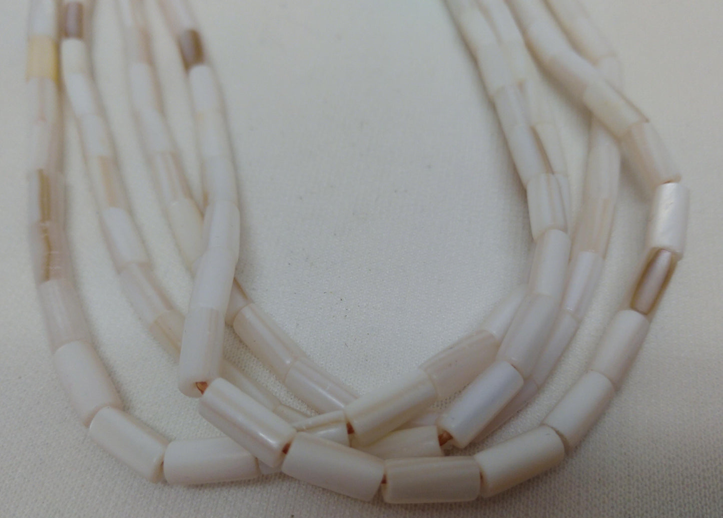 Genuine Clamshell Wampum (meaning straight white tubular bead) Beads