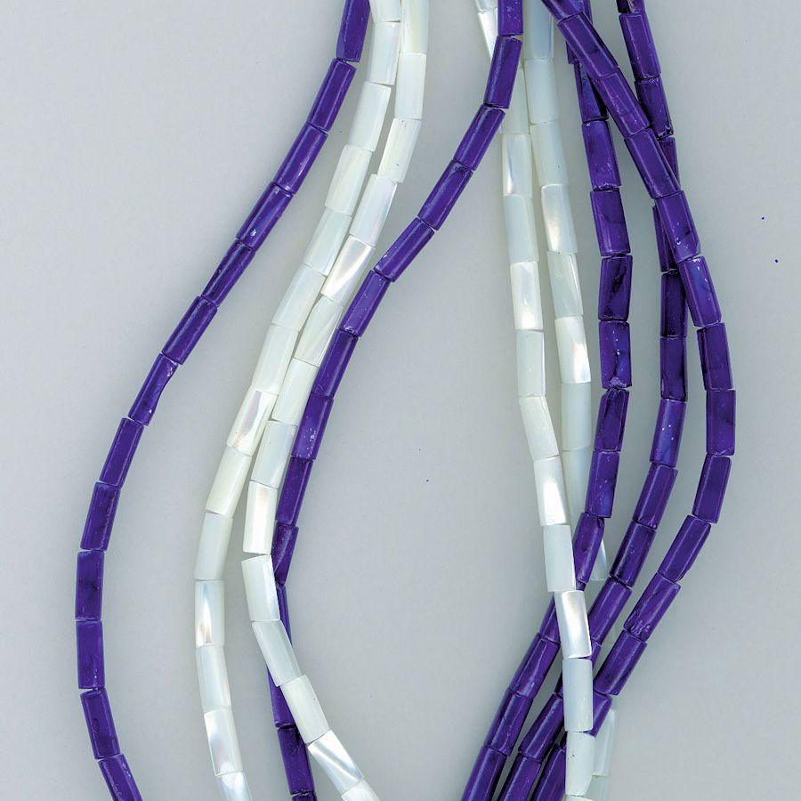 Clamshell Wampum Beads Purple