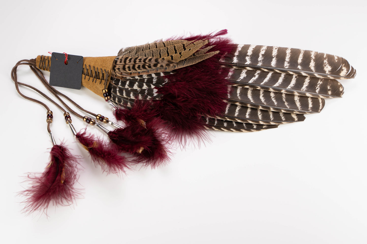 Smudging Wing, Prayer Wing, Wild Turkey, Leather, Goose, Sinew, Fan, Ceremony,