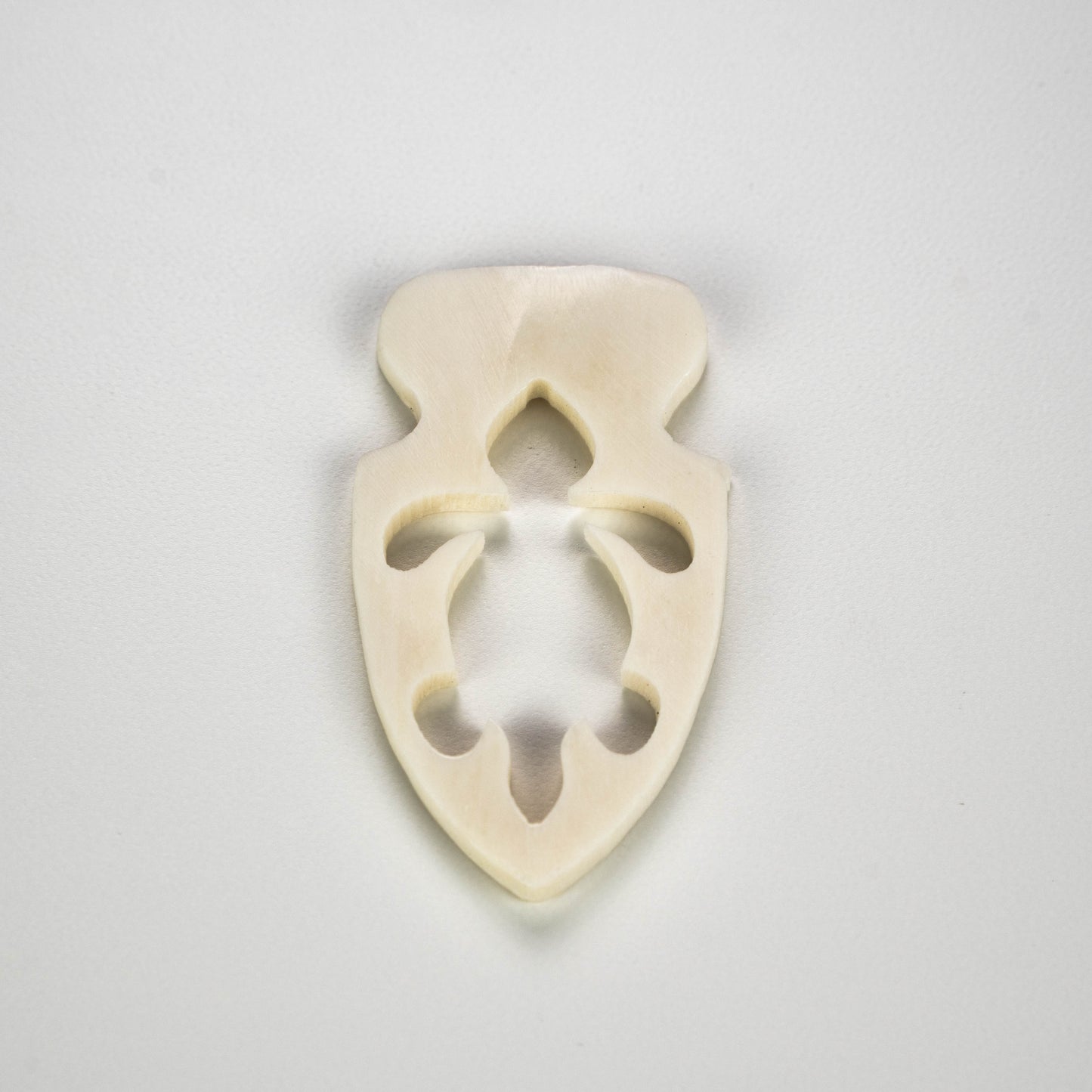 Turtle Pendant, Cow Bone, Hand Carved for Necklaces, Chokers, Broaches, Armbands, Regalia and Decorations