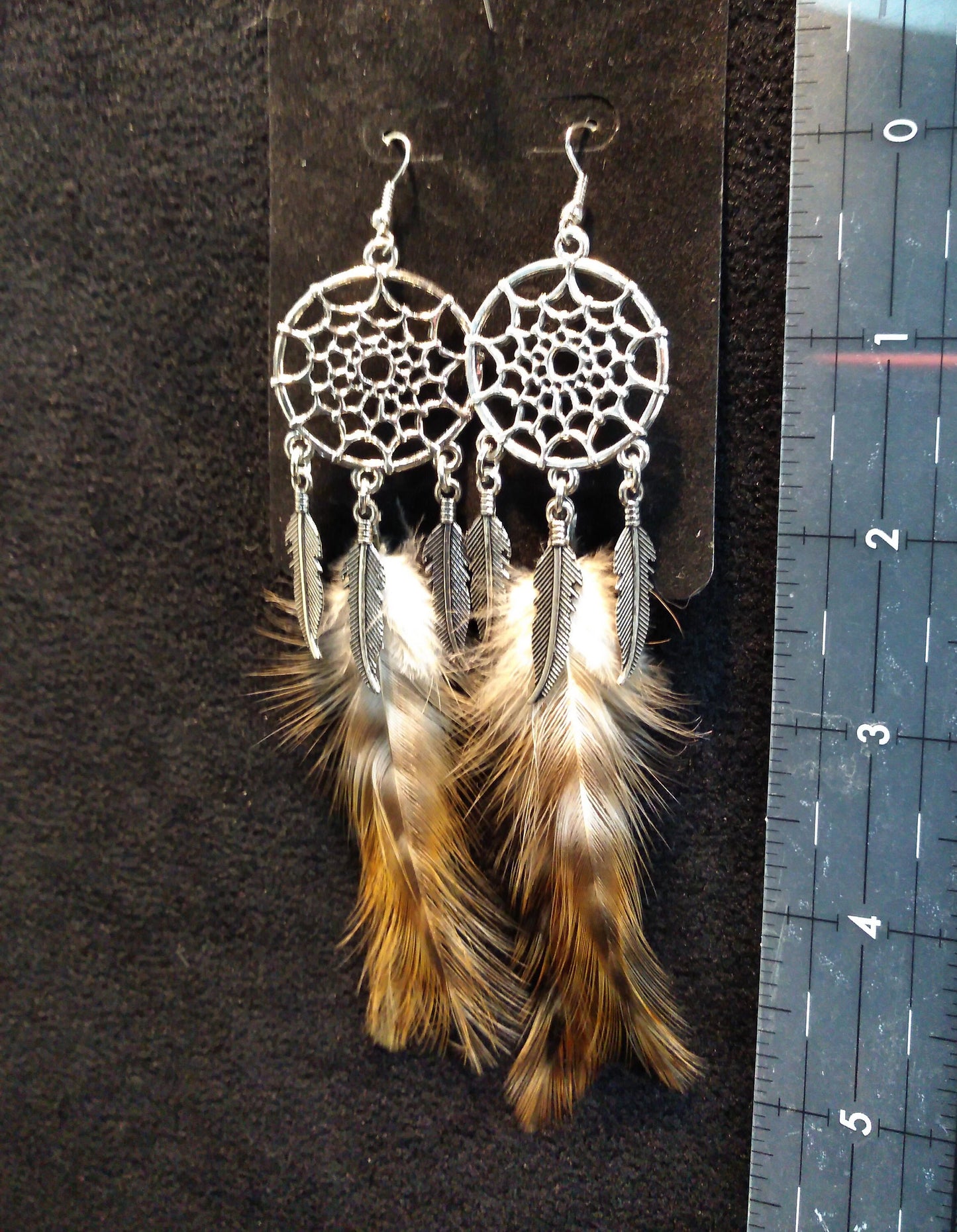 Earrings and Necklace Set Dreamcatcher Collection, Feather, Metal