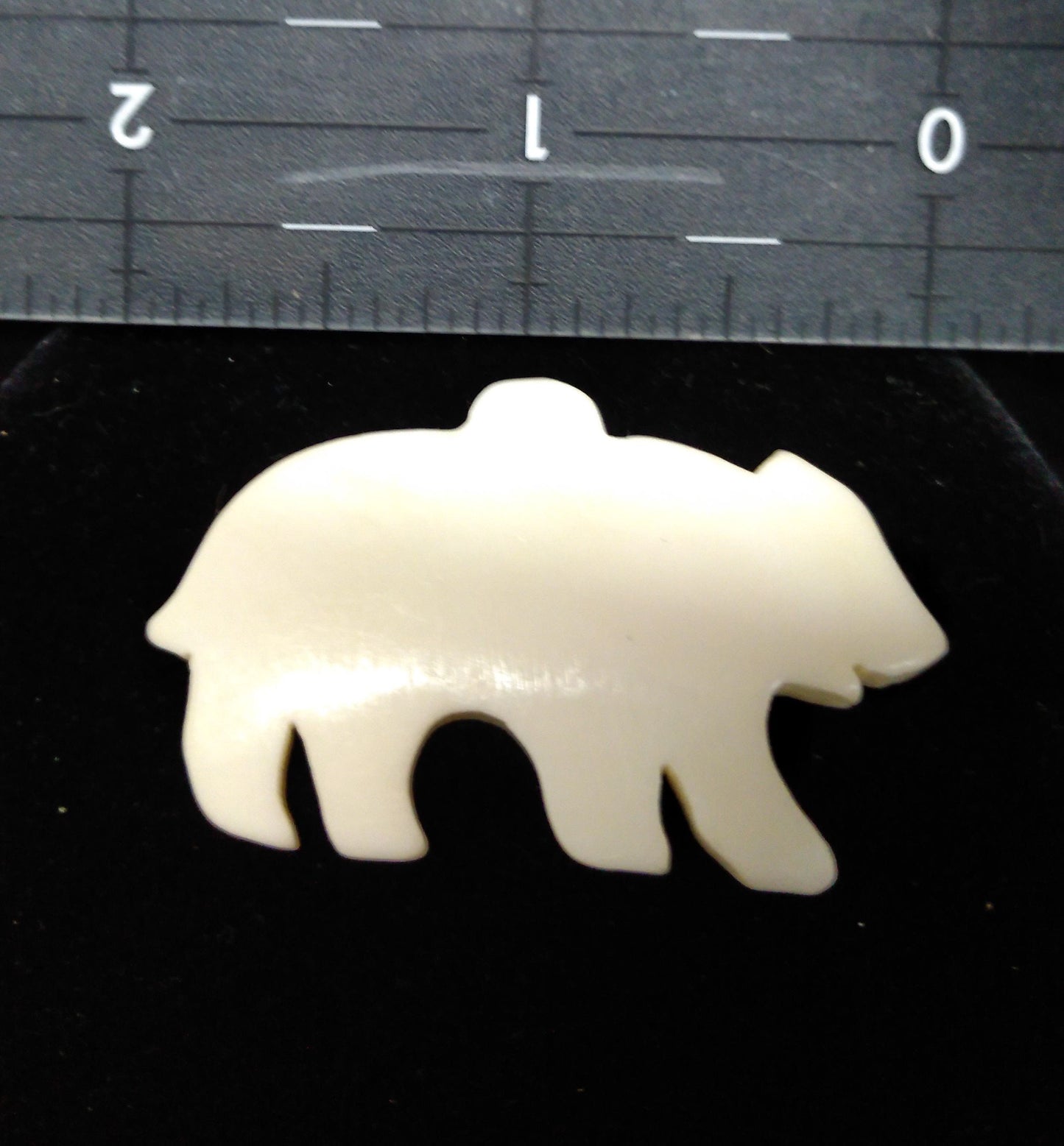 Bear Pendant Carved Cow Bone for Necklaces, Earrings, Chokers, Decoration