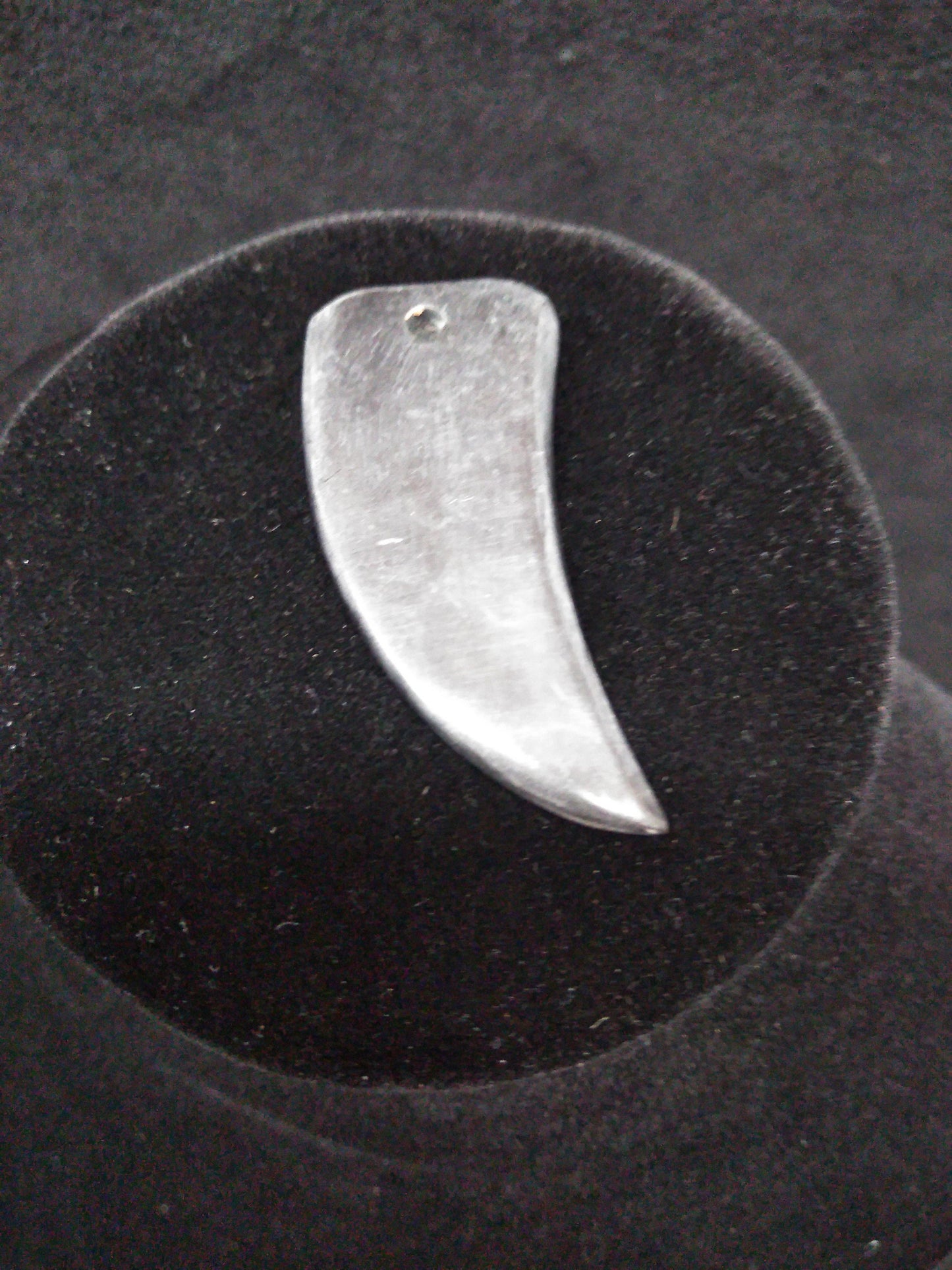 Black Buffalo Horn or White Cow Bone 1 3/4" or 2 1/4" Hand Carved Black Bear Claw Pendant