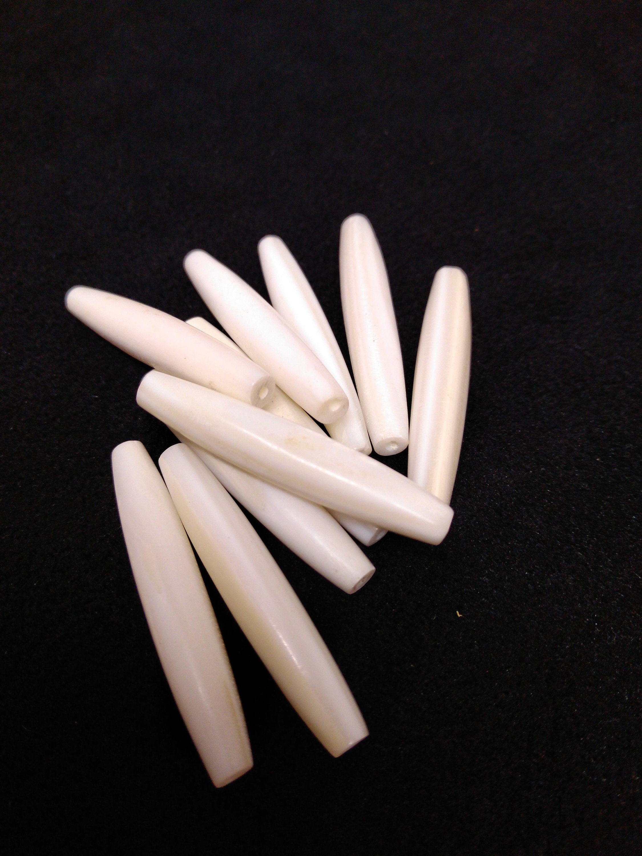 Fresh Water Clam Shell, Hand Crafted Hair Pipes Bead, 1/2