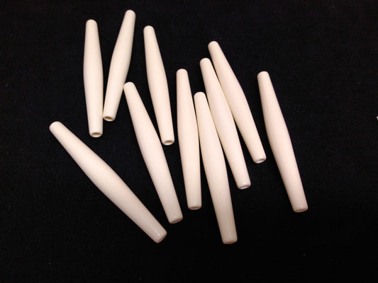 Acrylic Bead Hair Pipes 40mm and 80 mm for Necklaces, Arm Bands, Chokers, Breast Plates, and Macramé