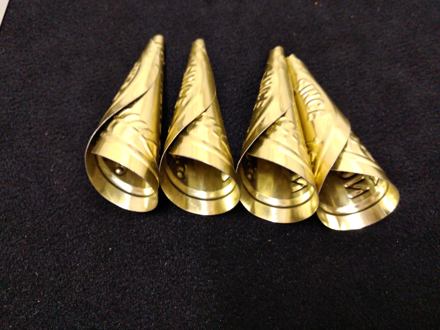 Rolled Jingle Cones, Jingle Dress, Copper, Gold, or Silver, Adult and Youth, for Jingle Dresses and Regalia 2.75" - 1.75", Indigenous, decorations