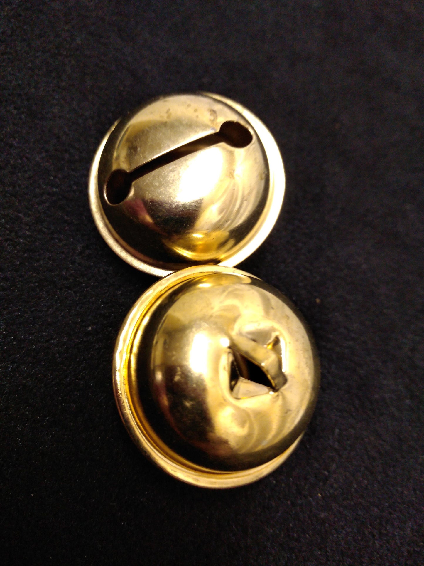 Metal Jingle Bells 1 1/4" Diameter Brass coated, for use on Regalia, Decorations, Jingle Dress, Christmas