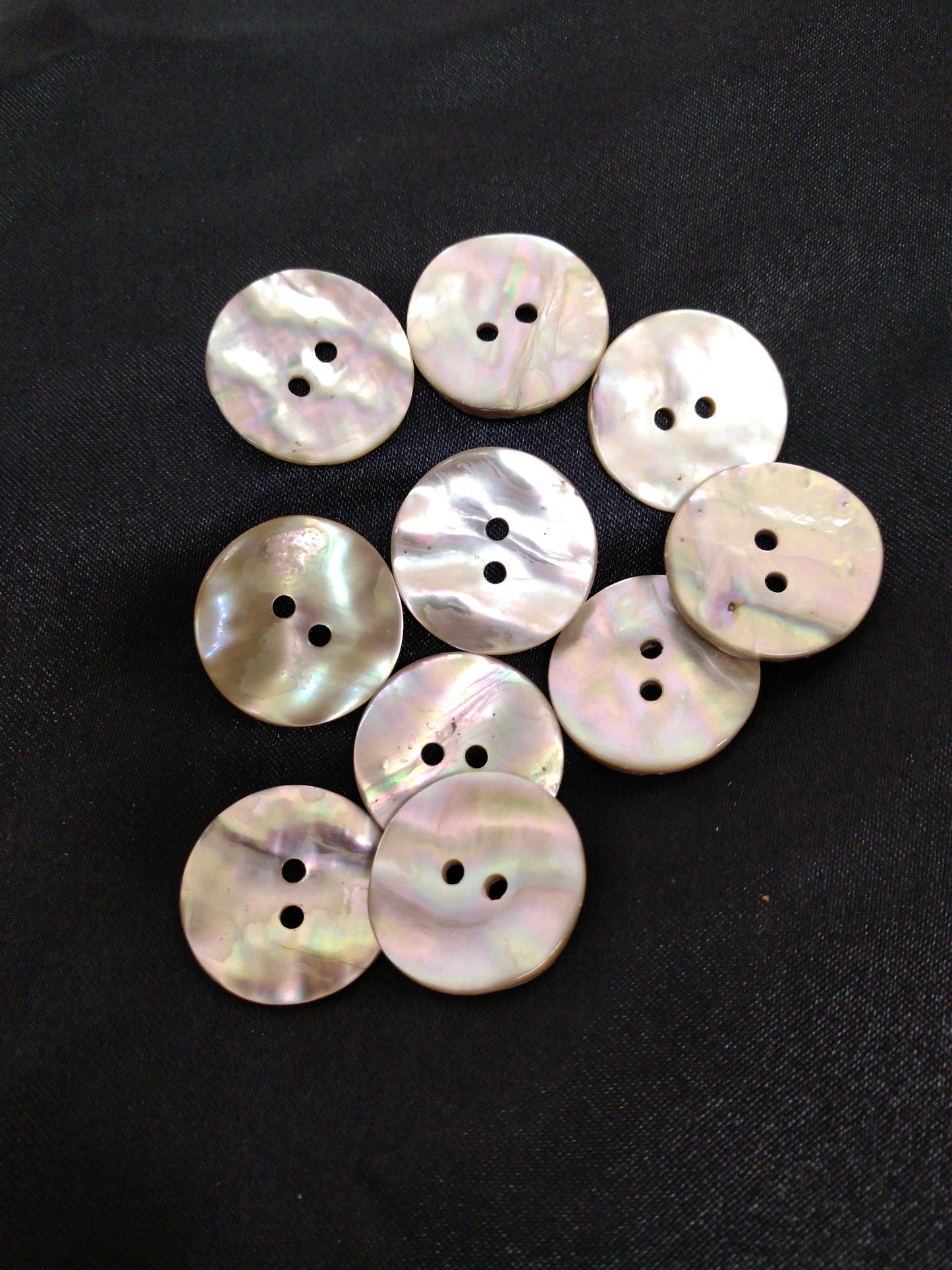 Paua Shell Disc Button set of 10, 16mm diameter for Button Blankets, Embellishments, Chokers, Arm Bands, Earrings, Necklaces