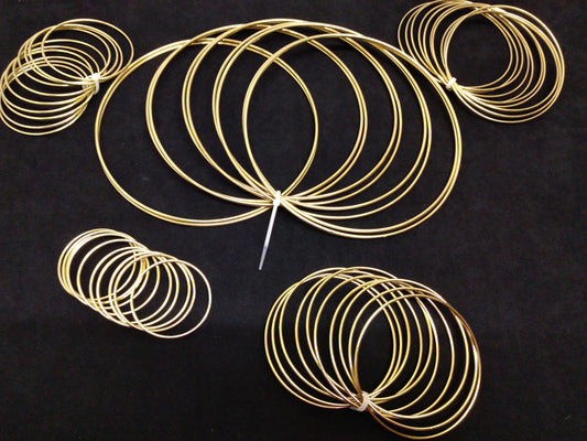 Metal Rings Yellow/Gold Metal Rings Dreamcatcher, Macramé, wreaths, Ornaments, Key Chains