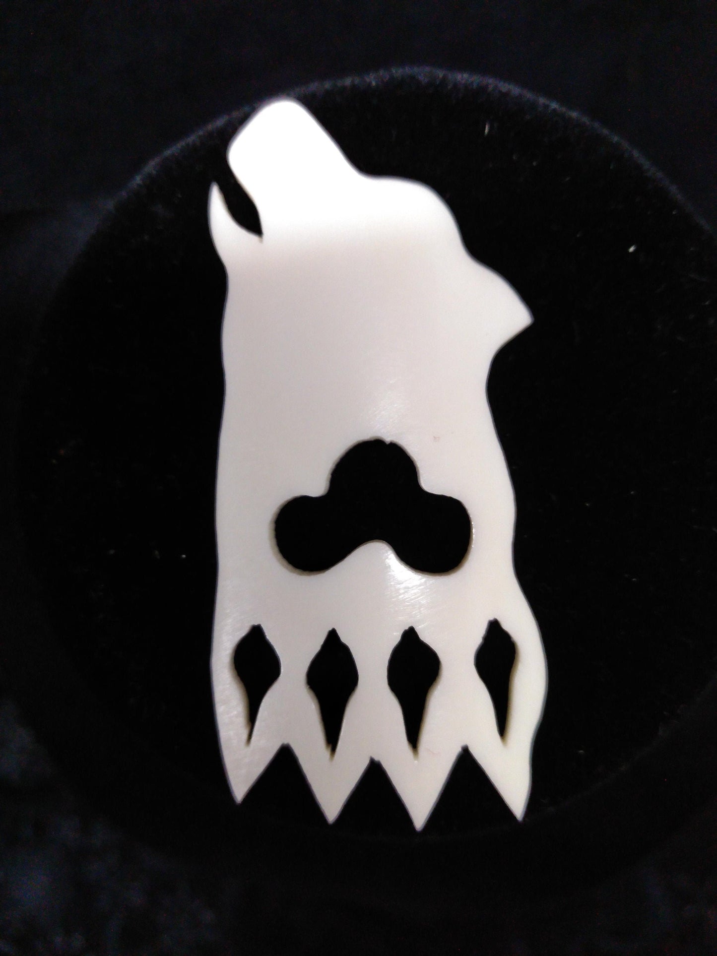 Wolf Pendant 2" Hand Carved Cow Bone for Necklaces, Jewelry, Decoration, Regalia