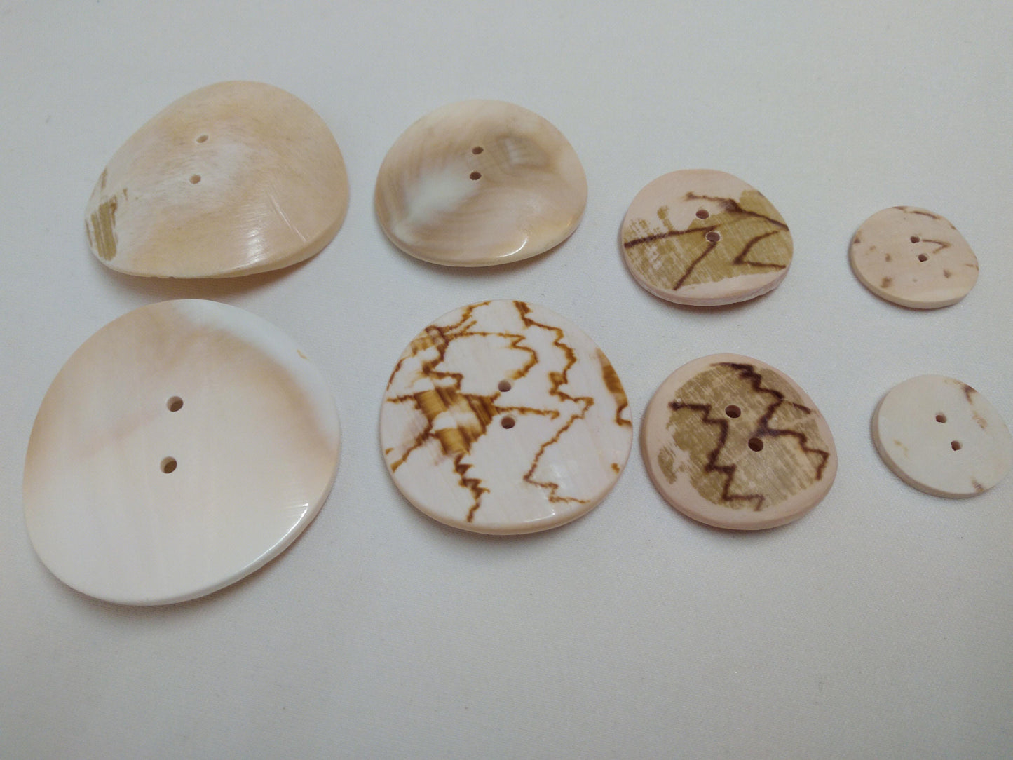 Shell Disc Buttons 1", 1.5", 2" or 2.5" each for Regalia, Button Blankets, Shawls, Macrame, Hats, and Broaches or Clasps