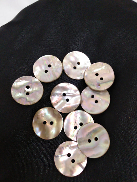 Paua Shell Disc Button set of 10, 16mm diameter for Button Blankets, Embellishments, Chokers, Arm Bands, Earrings, Necklaces