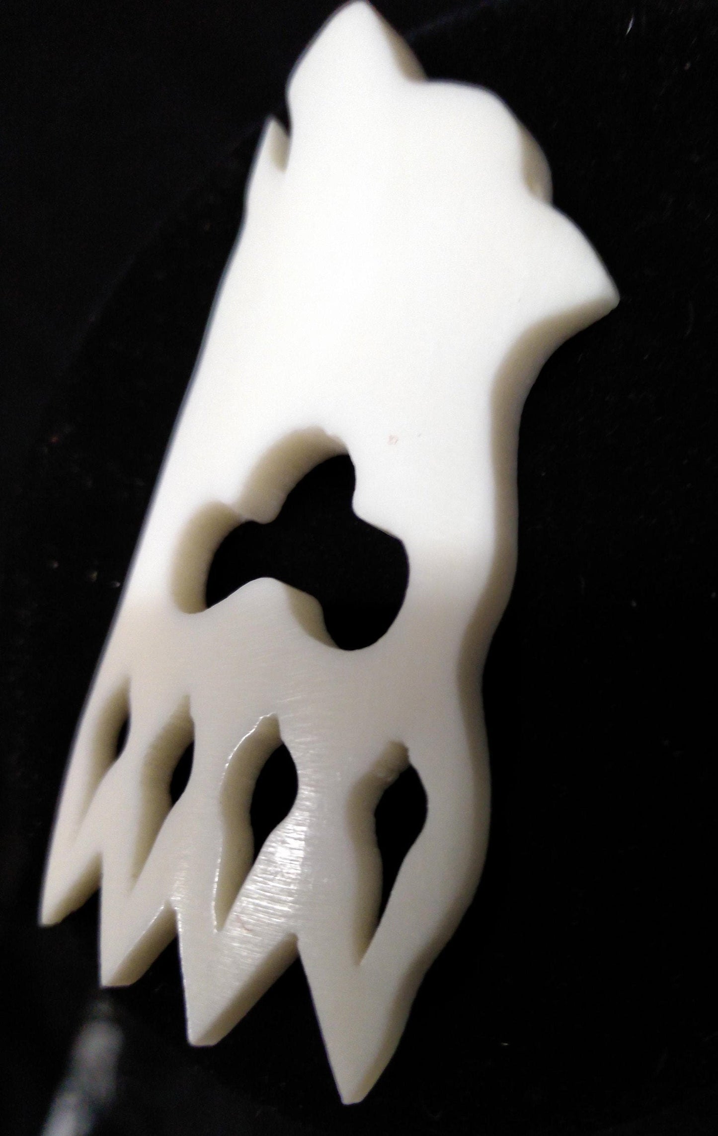 Wolf Pendant 2" Hand Carved Cow Bone for Necklaces, Jewelry, Decoration, Regalia