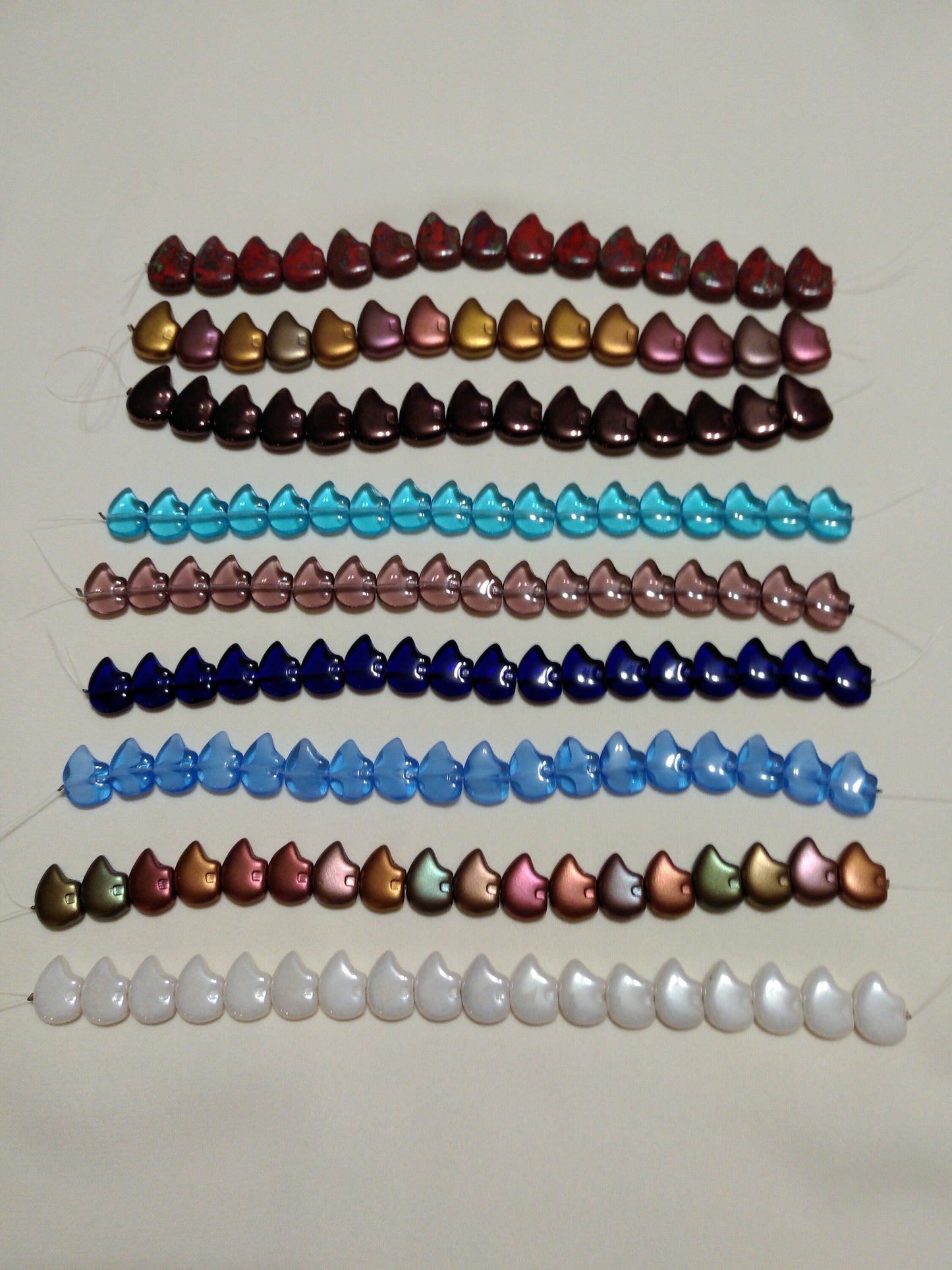 Glass and stone pre strung  Bear Beads 10mm x 15mm, 12mm x 18mm, for Necklaces, Beading, Bracelets, Earrings, Decorations