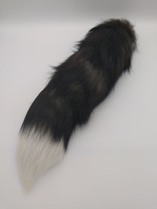 Premium Silver Fox Tail / or mounted for hanging, Decoration, Cabin, Keychain, Regalia, Costume, Animal