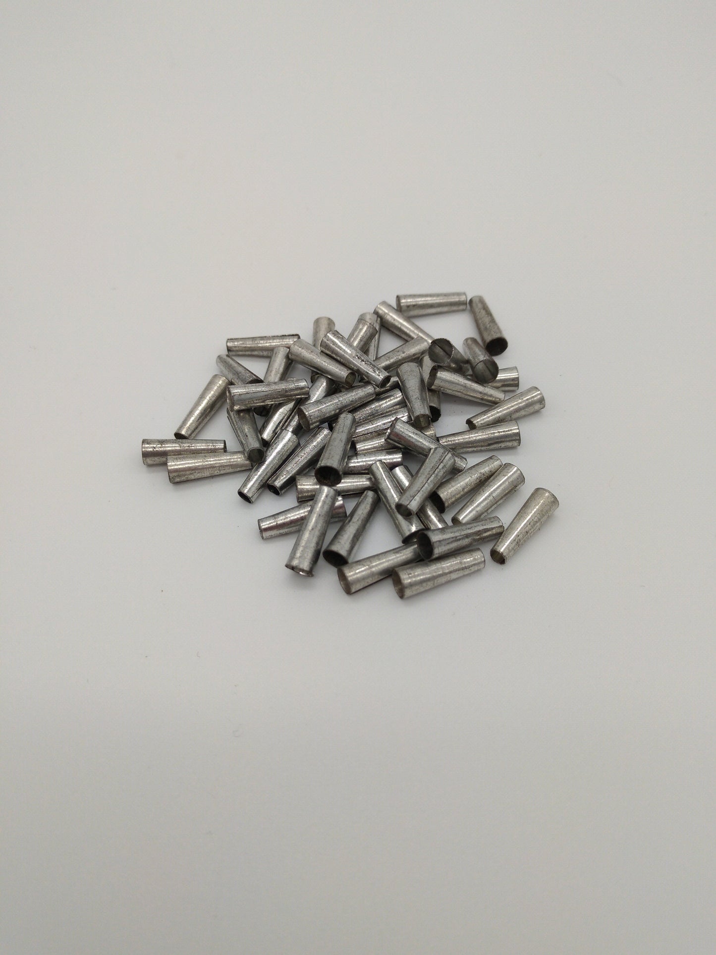 Tin Cones unpolished, Raw 1/2", 3/4", 1", and 1 1/4" packages of 20, 50, or 100, for Regalia, Trim  Fringes, and sound