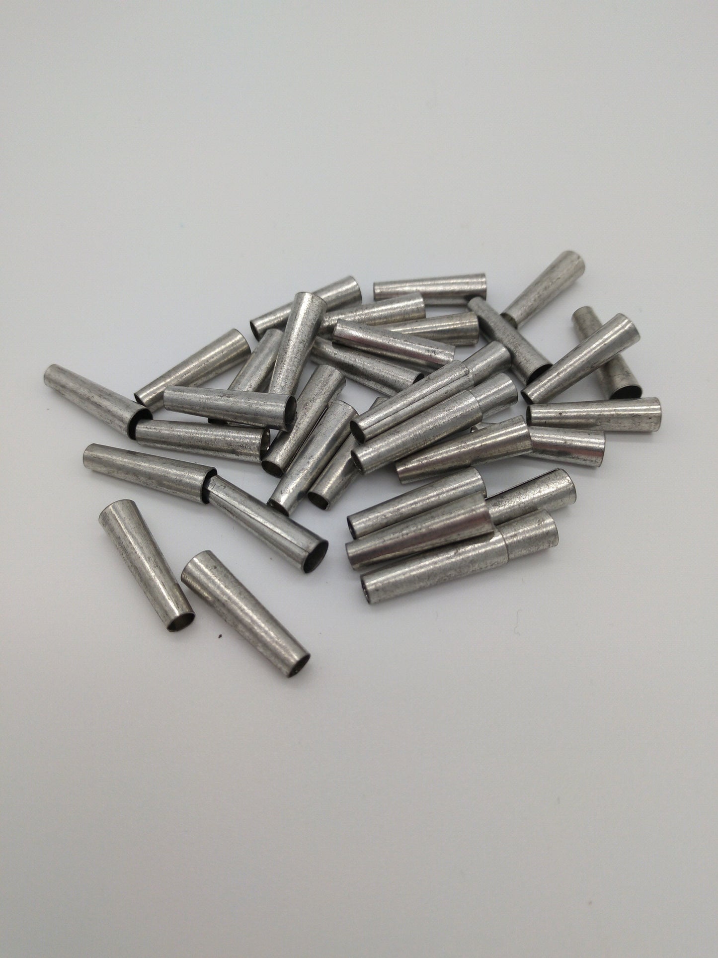 Tin Cones unpolished, Raw 1/2", 3/4", 1", and 1 1/4" packages of 20, 50, or 100, for Regalia, Trim  Fringes, and sound