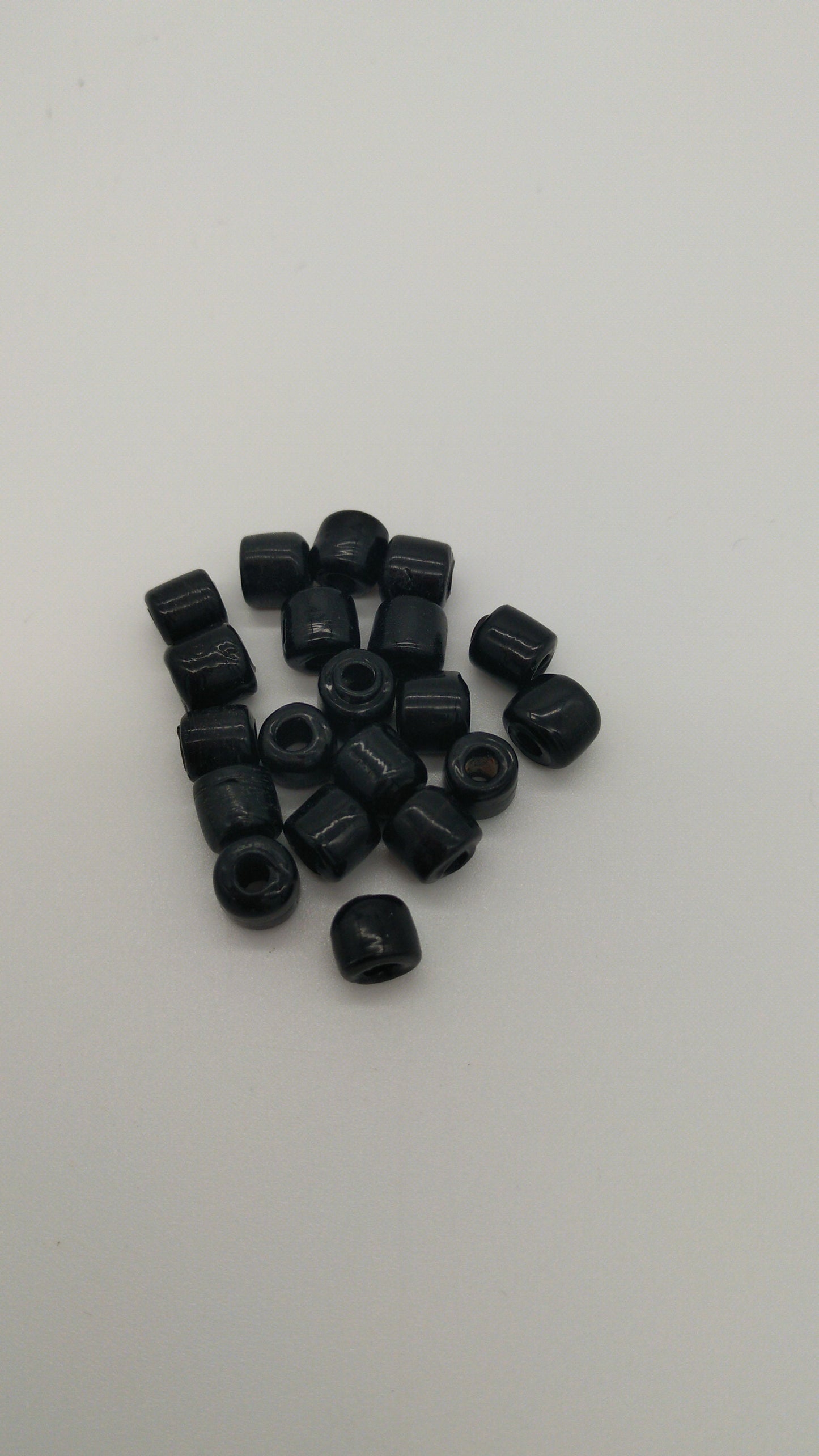 Mini Crow Beads / Glass Tile Beads for Beading Necklaces, Chokers, or embellishment on regalia