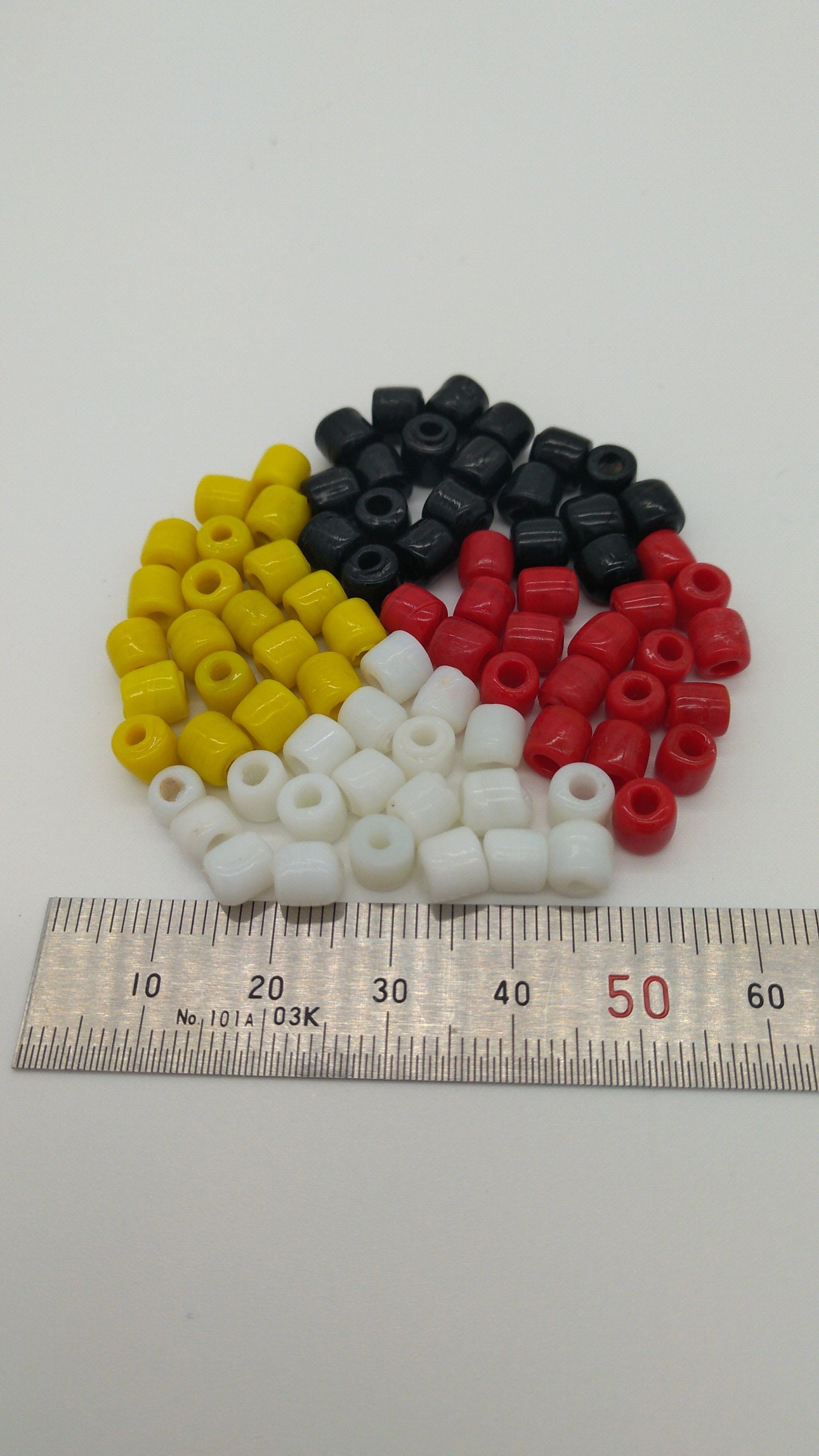 Mini Crow Beads / Glass Tile Beads for Beading Necklaces, Chokers, or embellishment on regalia