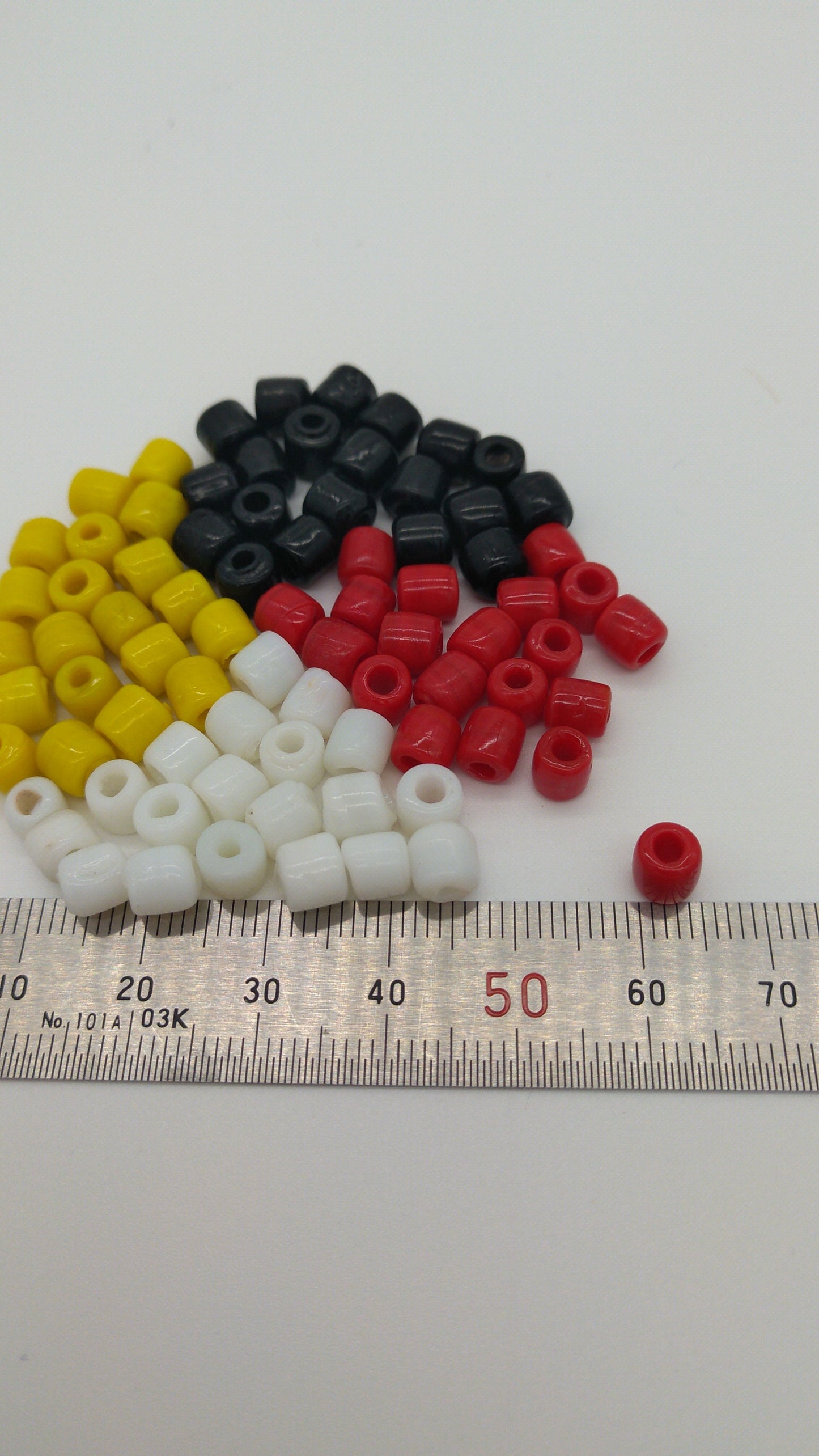 Mini Crow Beads / Glass Tile Beads for Beading Necklaces, Chokers, or embellishment on regalia